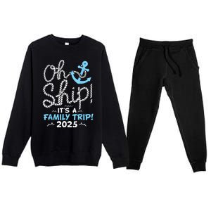 ItS A Family Trip 2025 Group Matching Family 2025 Cruise Premium Crewneck Sweatsuit Set