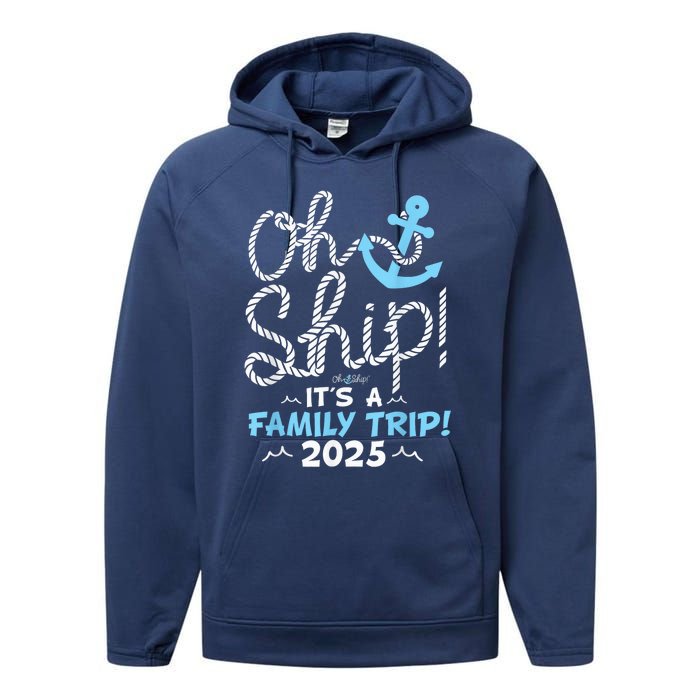 ItS A Family Trip 2025 Group Matching Family 2025 Cruise Performance Fleece Hoodie