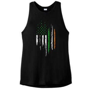 Irish American Flag Ireland Pride St Patrick's Day Ladies PosiCharge Tri-Blend Wicking Tank