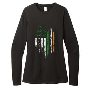 Irish American Flag Ireland Pride St Patrick's Day Womens CVC Long Sleeve Shirt