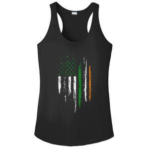 Irish American Flag Ireland Pride St Patrick's Day Ladies PosiCharge Competitor Racerback Tank