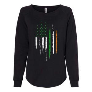 Irish American Flag Ireland Pride St Patrick's Day Womens California Wash Sweatshirt