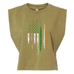 Irish American Flag Ireland Pride St Patrick's Day Garment-Dyed Women's Muscle Tee