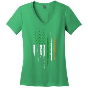 Irish American Flag Ireland Pride St Patrick's Day Women's V-Neck T-Shirt