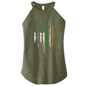 Irish American Flag Ireland Pride St Patrick's Day Women's Perfect Tri Rocker Tank