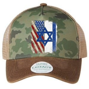 Israeli American Flag Pride Israel USA Legacy Tie Dye Trucker Hat