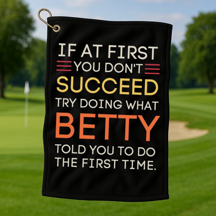 If At First You DonT Succeed Try Doing What Betty Golf Towel