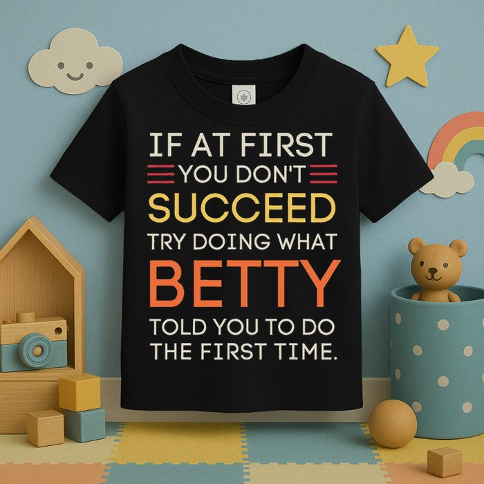 If At First You DonT Succeed Try Doing What Betty Toddler T-Shirt