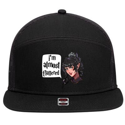 Im Almost Flattered Shadowheart Shadowheart BaldurS Gate 3 7 Panel Mesh Trucker Snapback Hat