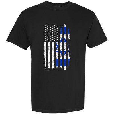 Israel American Flag Patriotic Israeli Pride Garment-Dyed Heavyweight T-Shirt