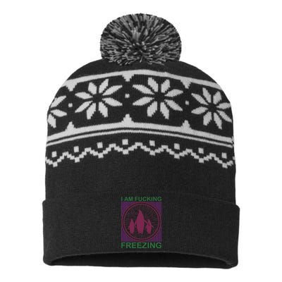 I Am Fucking Freezing USA-Made Snowflake Beanie