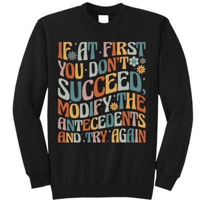 If At First You Dont Succeed Behavior Teacher ABA Therapist Sweatshirt