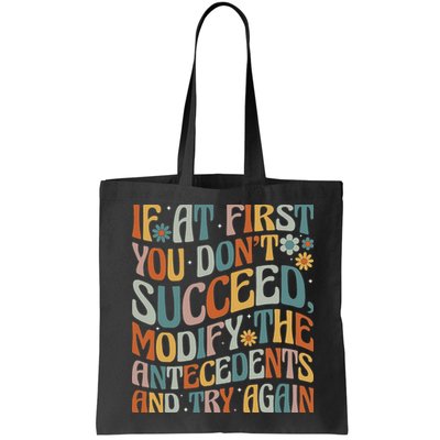 If At First You Dont Succeed Behavior Teacher ABA Therapist Bag