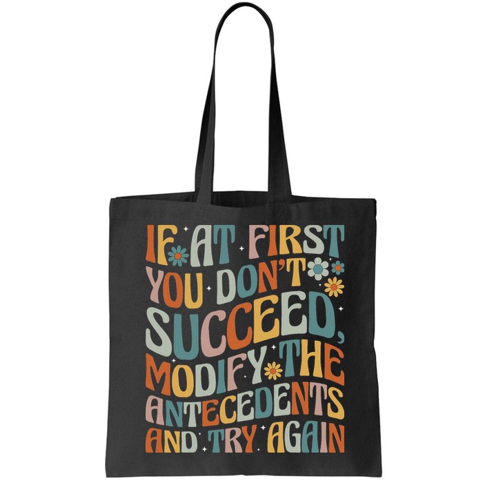 If At First You Dont Succeed Behavior Teacher ABA Therapist Bag
