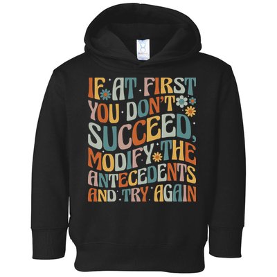If At First You Dont Succeed Behavior Teacher ABA Therapist Toddler Hoodie