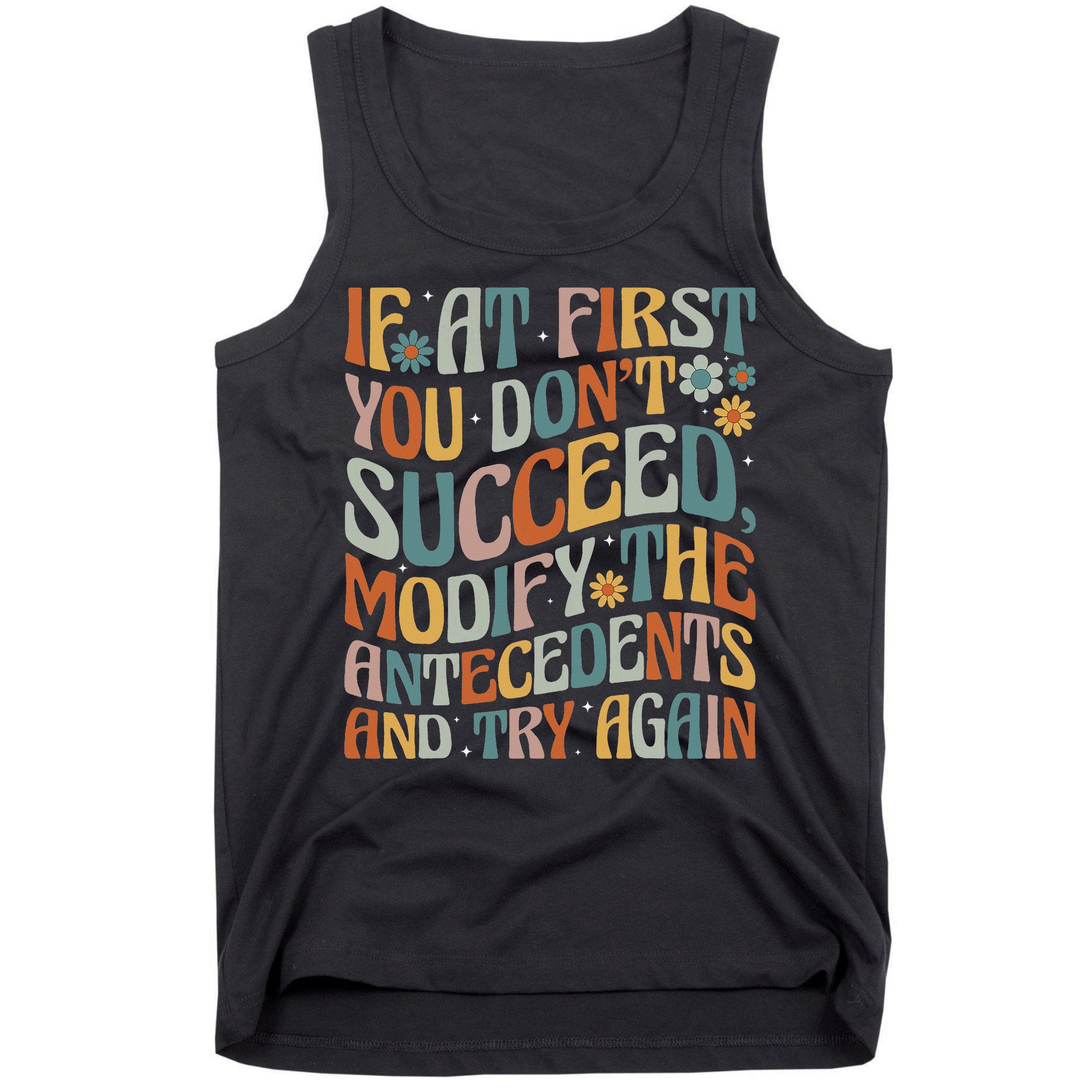 If At First You Dont Succeed Behavior Teacher ABA Therapist Tank Top