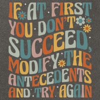 If At First You Dont Succeed Behavior Teacher ABA Therapist Cotton Canvas Backpack