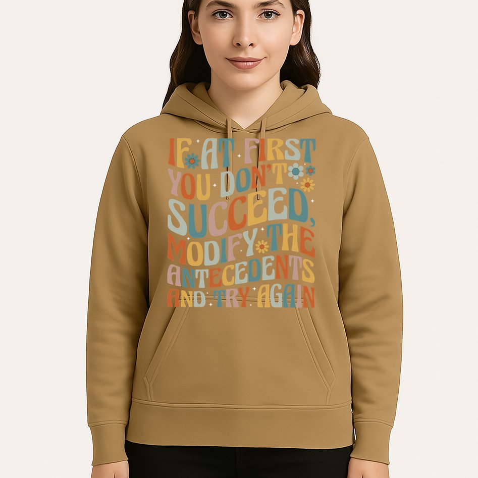 If At First You Dont Succeed Behavior Teacher ABA Therapist Hoodie