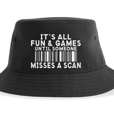 Its All Fun And Games Until Someone Misses A Scan Postal Sustainable Bucket Hat