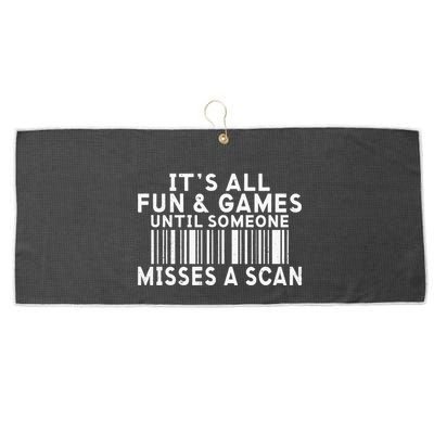 Its All Fun And Games Until Someone Misses A Scan Postal Large Microfiber Waffle Golf Towel