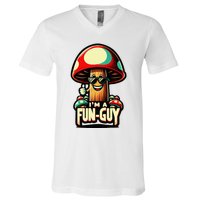 IM A Fun Guy Amusing Mushroom EnthusiastS Funny Pun V-Neck T-Shirt