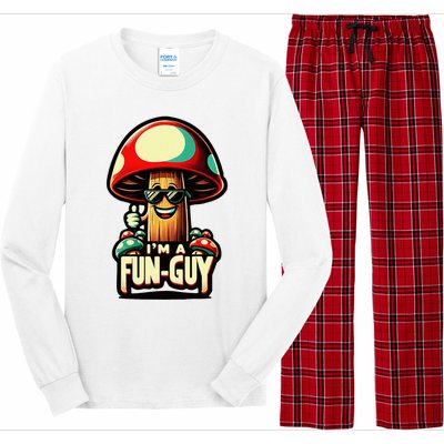 IM A Fun Guy Amusing Mushroom EnthusiastS Funny Pun Long Sleeve Pajama Set