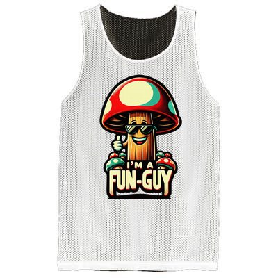 IM A Fun Guy Amusing Mushroom EnthusiastS Funny Pun Mesh Reversible Basketball Jersey Tank