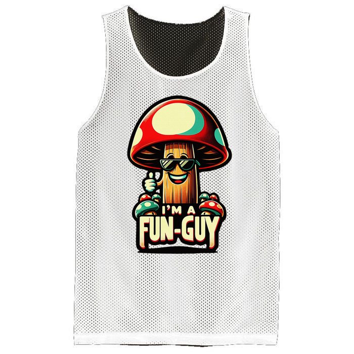 IM A Fun Guy Amusing Mushroom EnthusiastS Funny Pun Mesh Reversible Basketball Jersey Tank