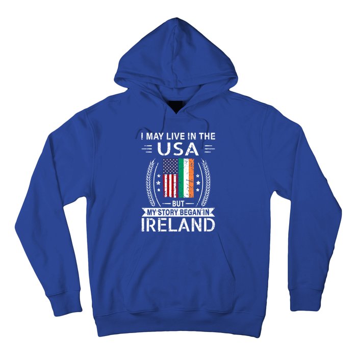 Irish American Flag Gift Meaningful Gift My Story Began In Ireland Hoodie