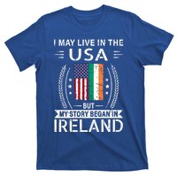 Irish American Flag Gift Meaningful Gift My Story Began In Ireland T-Shirt