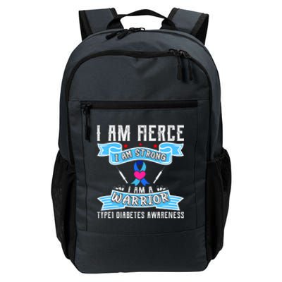 I Am Fierce Strong A Warrior Type 1 Diabetes Awareness Daily Commute Backpack