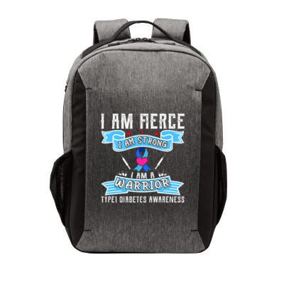 I Am Fierce Strong A Warrior Type 1 Diabetes Awareness Vector Backpack