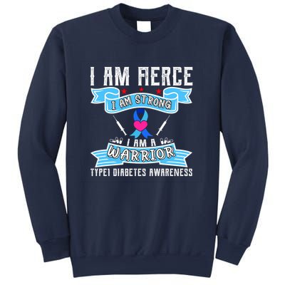 I Am Fierce Strong A Warrior Type 1 Diabetes Awareness Sweatshirt