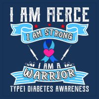 I Am Fierce Strong A Warrior Type 1 Diabetes Awareness Drawstring Bag