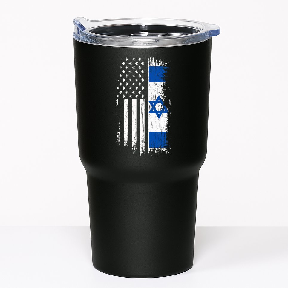 Israeli American Flag Pride Israel Usa Tumbler