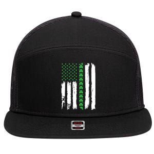 Irish American Flag Meaningful Gift St Patrick's Day Sweater 7 Panel Mesh Trucker Snapback Hat