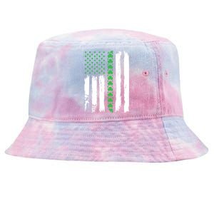 Irish American Flag Meaningful Gift St Patrick's Day Sweater Tie-Dyed Bucket Hat