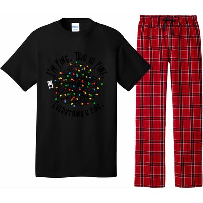 I Am Fine This Is Fine Everything Is Fine MomS Christmas Gift Pajama Set