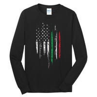 Italian American Flag Combo Italy USA Italia Patriotic Gift Tall Long Sleeve T-Shirt