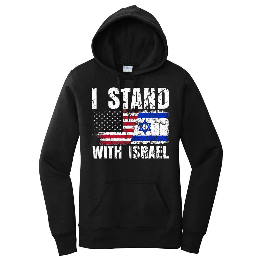 Israeli American Flag Pride Israel Usa Star Of Jerusalem Women's Pullover Hoodie