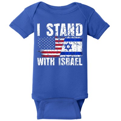 Israeli American Flag Pride Israel Usa Star Of Jerusalem Baby Bodysuit