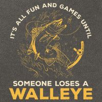 ItS All Fun Games Until Someone Loses A Walleye Fishing Cotton Canvas Backpack