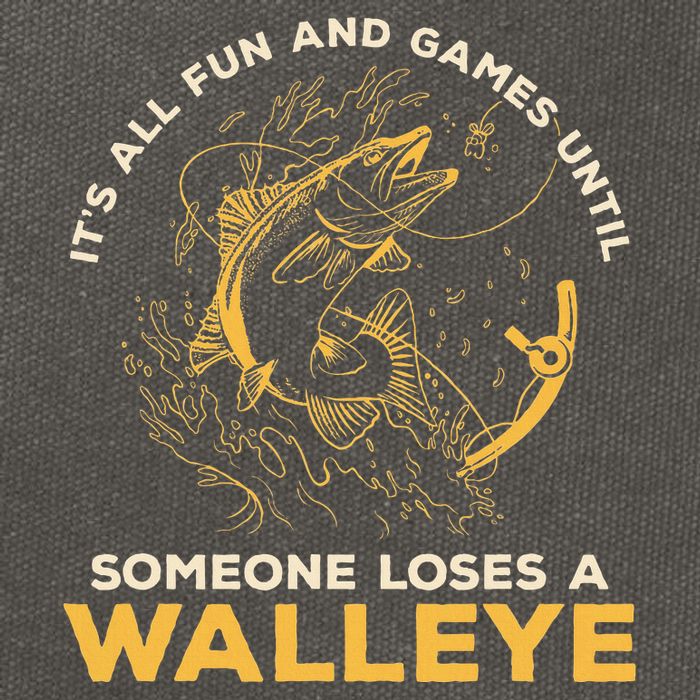 ItS All Fun Games Until Someone Loses A Walleye Fishing Cotton Canvas Backpack