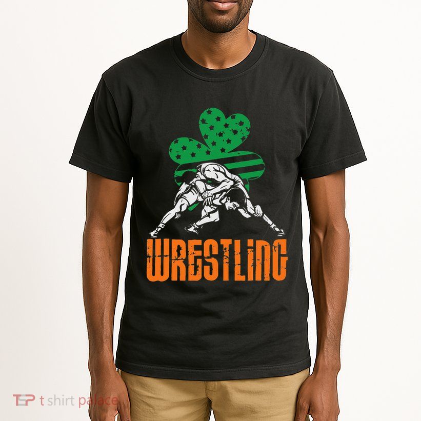 Irish American Flag Shamrock Wrestling St. Patricks Day Tall T-Shirt