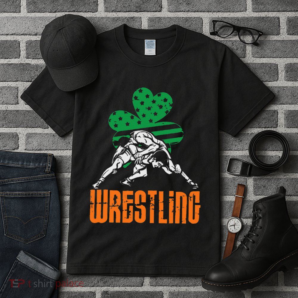 Irish American Flag Shamrock Wrestling St. Patricks Day Tall T-Shirt