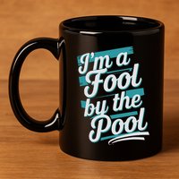 IM A Fool By The Pool Funny Swimming Team Swim Lover Joke 11oz C Handle Ceramic Mug