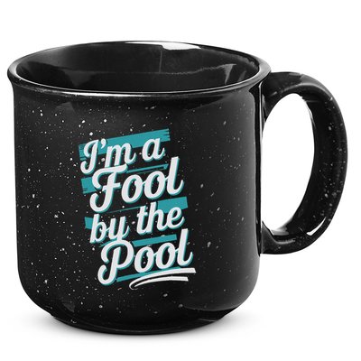 IM A Fool By The Pool Funny Swimming Team Swim Lover Joke 15oz Campfire Ceramic Mug