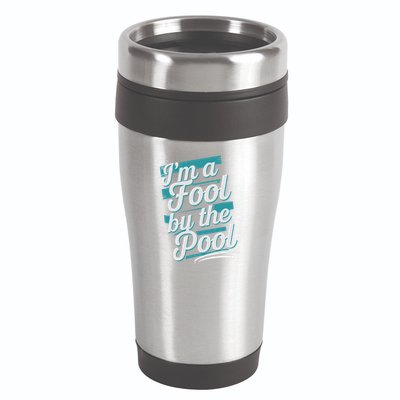 IM A Fool By The Pool Funny Swimming Team Swim Lover Joke 16oz Travel Tumbler