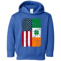 Ireland American Flag Dual Citizen Patriotic Distressed Meaningful Gift Toddler Hoodie