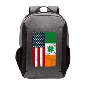 Ireland American Flag Dual Citizen Patriotic Distressed Meaningful Gift Vector Backpack